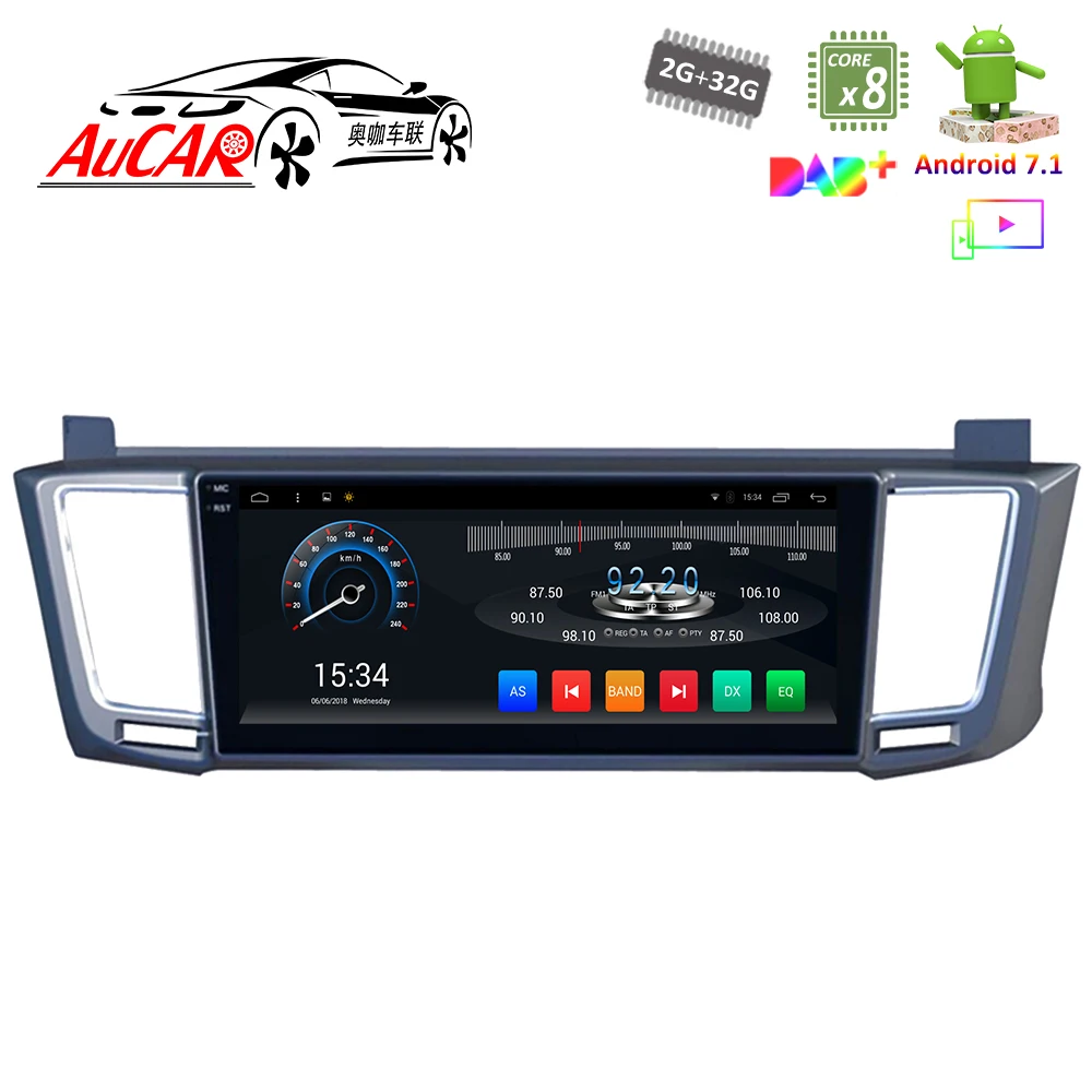 Автомобильный мультимедийный плеер Android 10 25 дюйма для Toyota RAV4 2013 автомобильный DVD с