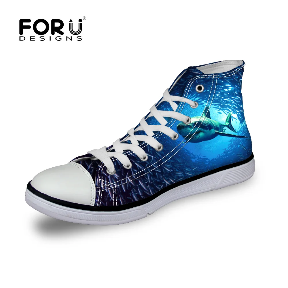 FORUDESIGNS Mens Shoes Blue Flat Canvas Shoes Animal Dolphin Shark Print Casual Walking Shoes Male High-Top Chaussure homme Man
FORUDESIGNS Mens Shoes Blue Flat Canvas Shoes Animal Dolphin Shark Print Casual Walking Shoes Male High-Top Chaussure homme Man