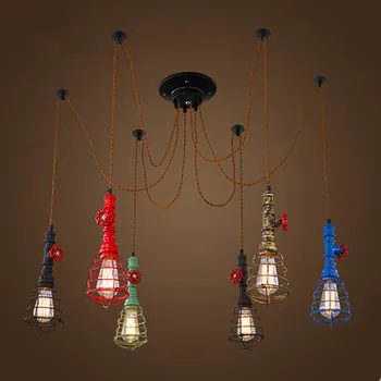 Edison Retro Loft Style Industrial Vintage Pendant Lights Fxitures Bar Dinning Room Rope Pipe Lamp 5 Colors Suspension Luminaire
Edison Retro Loft Style Industrial Vintage Pendant Lights Fxitures Bar Dinning Room Rope Pipe Lamp 5 Colors Suspension Luminaire