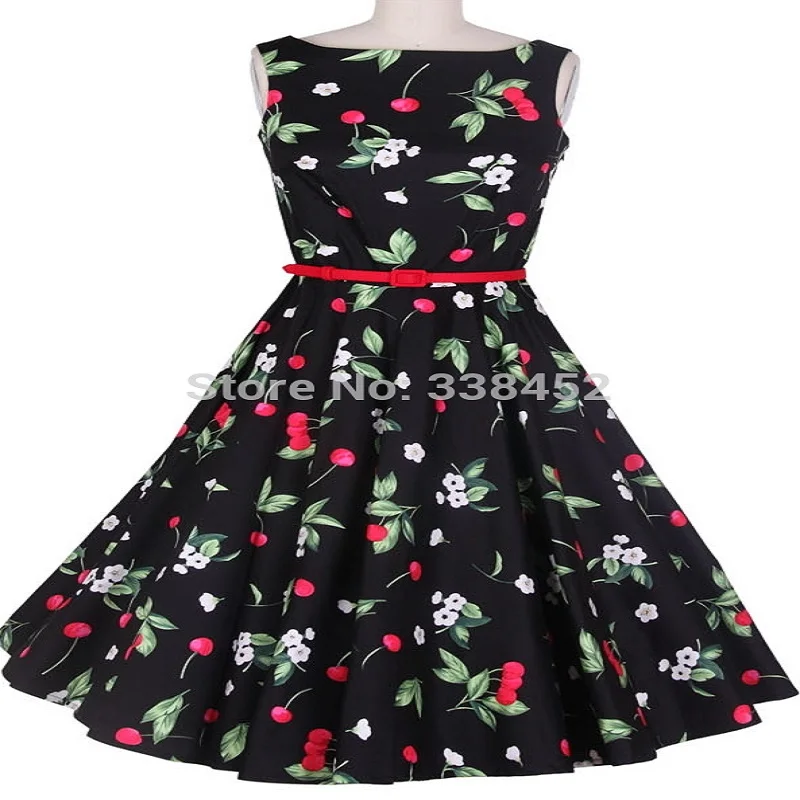 50s Vintage Audrey Hepburn Little Red Cherry Green Leaves Retro Floral Print Dress Rockabilly Evening Pinup Prom Party Dress
50s Vintage Audrey Hepburn Little Red Cherry Green Leaves Retro Floral Print Dress Rockabilly Evening Pinup Prom Party Dress