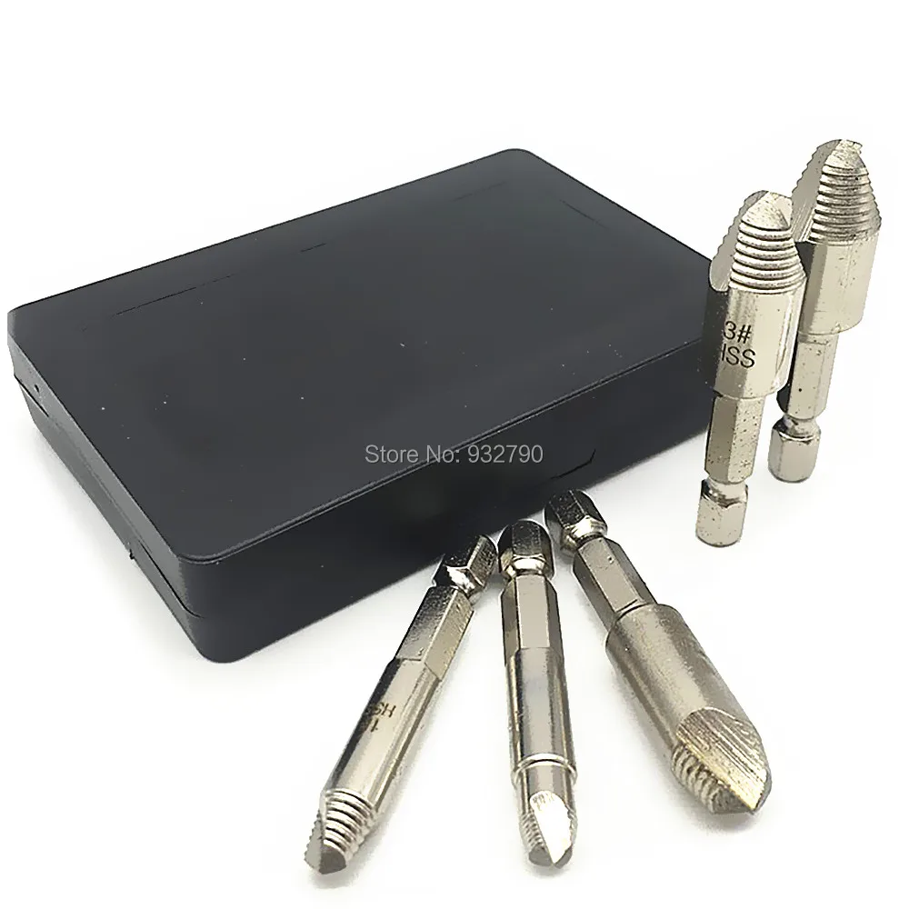 5pc/Set Remover Drill Tool Screw Extractor Set 1/4 Hex Shank Damaged Screw Extractor W/ Case Wood Tools Sets
5pc/Set Remover Drill Tool Screw Extractor Set 1/4 Hex Shank Damaged Screw Extractor W/ Case Wood Tools Sets