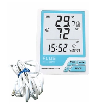 Indoor Thermo-hygro with Clock LCD Digital Thermometer Clock Temperature Humidity Meter thermometer higrometer moisture meter
Indoor Thermo-hygro with Clock LCD Digital Thermometer Clock Temperature Humidity Meter thermometer higrometer moisture meter