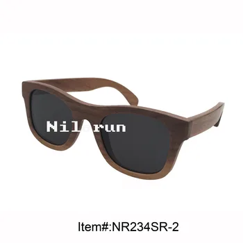 small walnut wood frame sunglasses