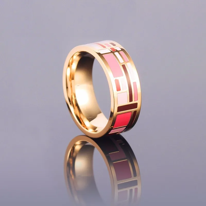 R&X Hot sale enamel ring women/men jewelry vintage style ceramic ring women rings wedding rings Stainless steel
R&X Hot sale enamel ring women/men jewelry vintage style ceramic ring women rings wedding rings Stainless steel