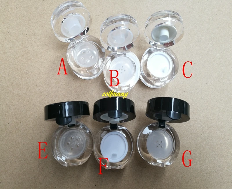 100pcs 5g Round Cream jar cosmetic container Case 5ML plastic Transparent bottle display container Eye shadow powder compact
100pcs 5g Round Cream jar cosmetic container Case 5ML plastic Transparent bottle display container Eye shadow powder compact