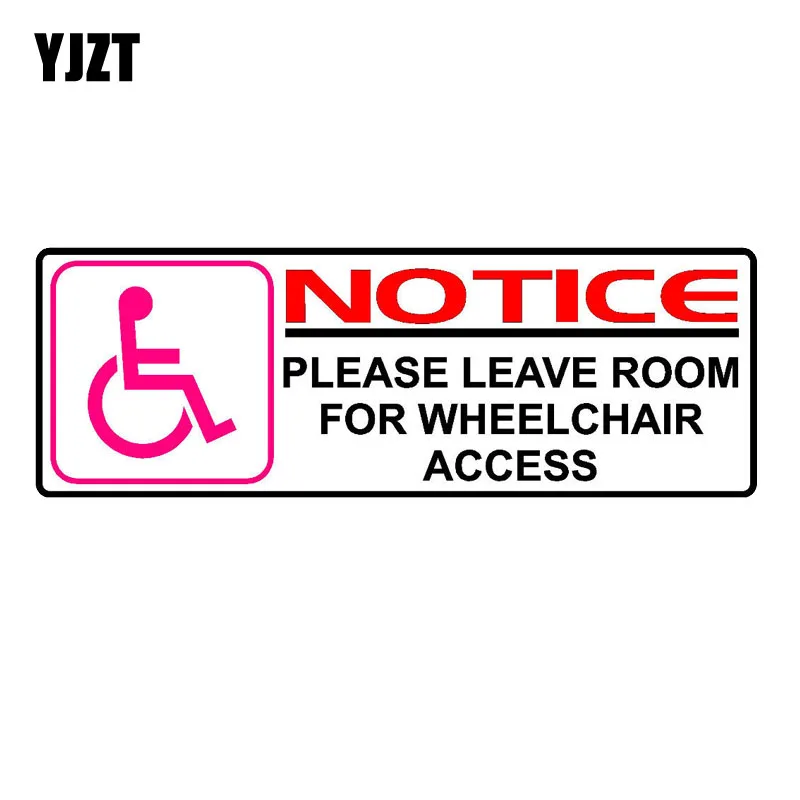 YJZT 17.7CM*6.1CM PINK DISABLED CHAIR NOTICE PLEASE LEAVE ROOM PVC Car Sticker 11-00098
YJZT 17.7CM*6.1CM PINK DISABLED CHAIR NOTICE PLEASE LEAVE ROOM PVC Car Sticker 11-00098