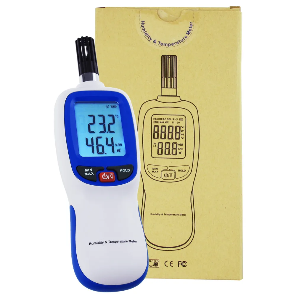 Digital Humidity & Temperature Meter -20~70degC Dew point & Wet-bulb Temperature range Hygrometer Psychrometer LCD Backlight
Digital Humidity & Temperature Meter -20~70degC Dew point & Wet-bulb Temperature range Hygrometer Psychrometer LCD Backlight