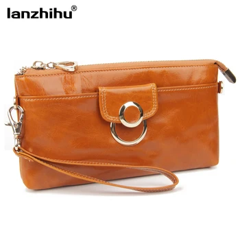Fashion Genuine Leather Wallet for Women Long Zipper Female Clutch Purse Cellphone Bag Large Money Bag with Shoulder Chain
Fashion Genuine Leather Wallet for Women Long Zipper Female Clutch Purse Cellphone Bag Large Money Bag with Shoulder Chain