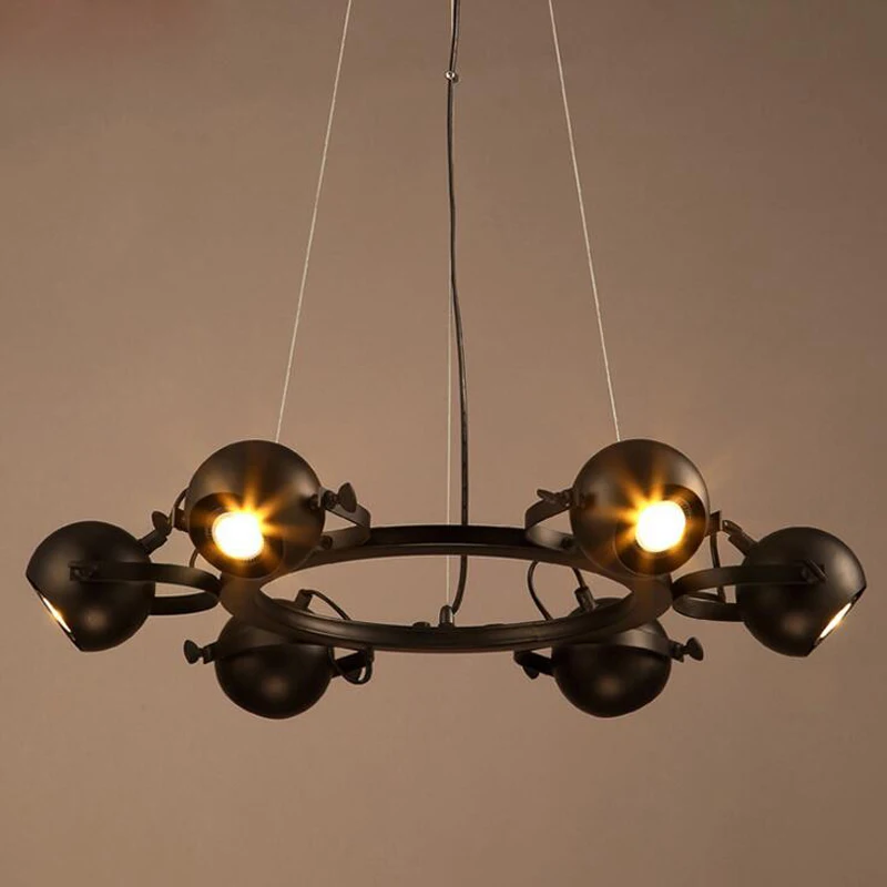 Creative personality dining room chandelier retro industrial style wrought iron chandelier Europe and the United States hall LED
Creative personality dining room chandelier retro industrial style wrought iron chandelier Europe and the United States hall LED