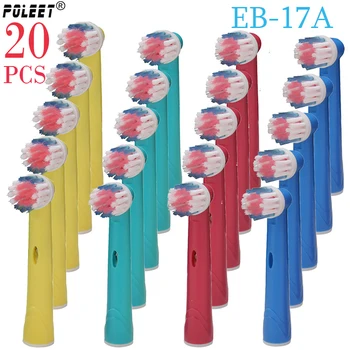 Poleet 20Pcs/Lot Electric Toothbrush Replacement Heads Multicolor EB-17A EB17A For Oral By Hygiene Toothbrush Heads Soft Bristle
Poleet 20Pcs/Lot Electric Toothbrush Replacement Heads Multicolor EB-17A EB17A For Oral By Hygiene Toothbrush Heads Soft Bristle
