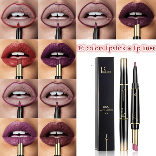 Pudaier New Women's Double Head Lipstick Lip Liner Matte Matte Lipstick Rotation Lip Liner Non-stick Cup Lipstick
Pudaier New Women's Double Head Lipstick Lip Liner Matte Matte Lipstick Rotation Lip Liner Non-stick Cup Lipstick