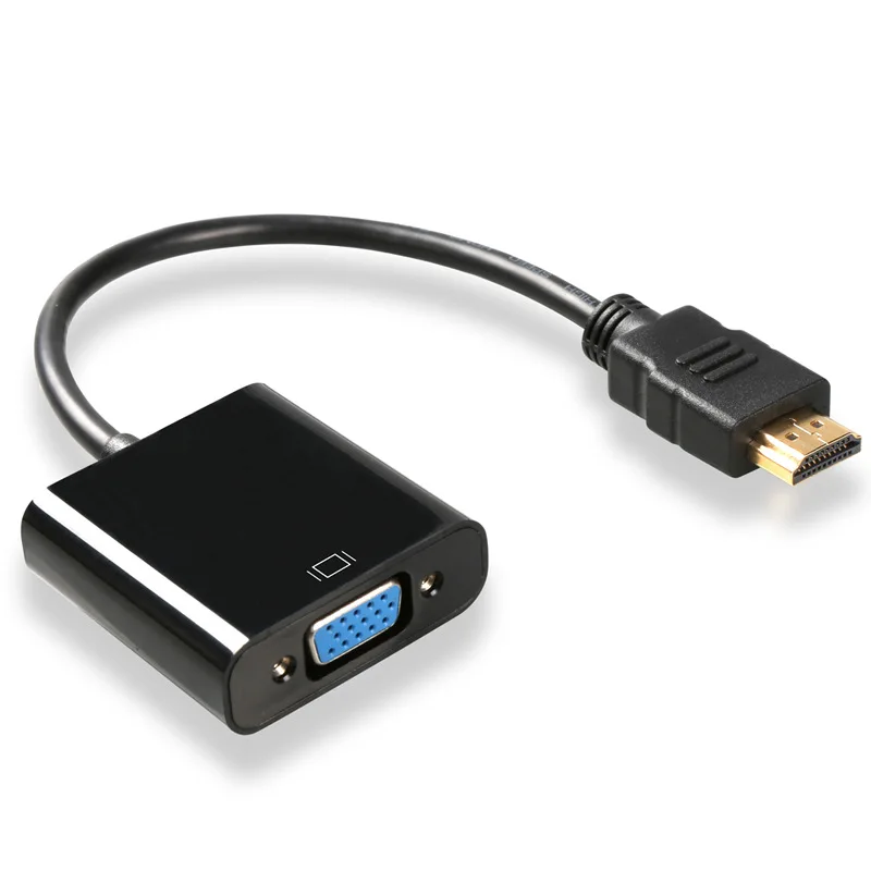 HDMI to VGA Converter Adapter Male to Female 3.5mm Audio optional for PC Computer Laptop Desktop to HDTV Monitor Display
HDMI to VGA Converter Adapter Male to Female 3.5mm Audio optional for PC Computer Laptop Desktop to HDTV Monitor Display