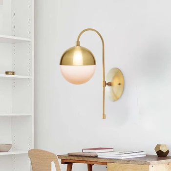 Art Retro Wall Light Modern Copper Wall Lamp Bathroom Mirror Light Creativity Bedroom Bedside Glass Ball led Wall Light For Home
Art Retro Wall Light Modern Copper Wall Lamp Bathroom Mirror Light Creativity Bedroom Bedside Glass Ball led Wall Light For Home