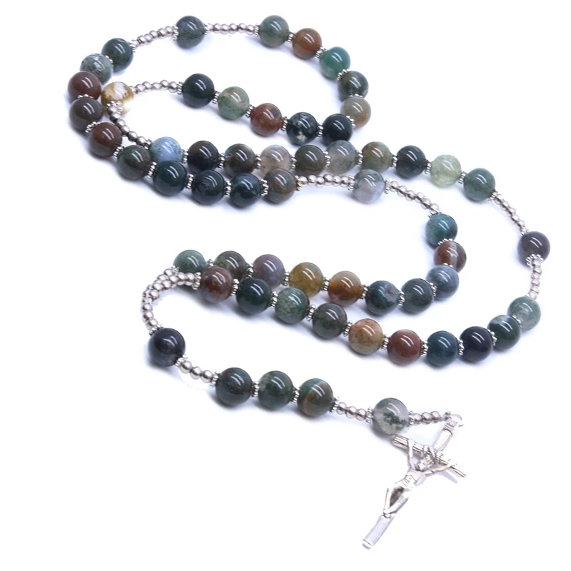 Christian Long Cross Strand Necklace Natural Stone Beads Religious Rosary Jewelry
Christian Long Cross Strand Necklace Natural Stone Beads Religious Rosary Jewelry