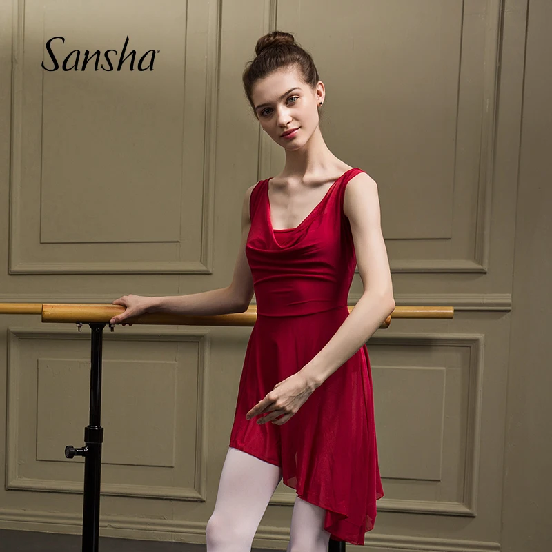Sansha Adult Ballet Leotards With High-low Attached Sheer Mesh Skirt Women Dance Dresses For Dance Class Performances KH1709M
Sansha Adult Ballet Leotards With High-low Attached Sheer Mesh Skirt Women Dance Dresses For Dance Class Performances KH1709M
