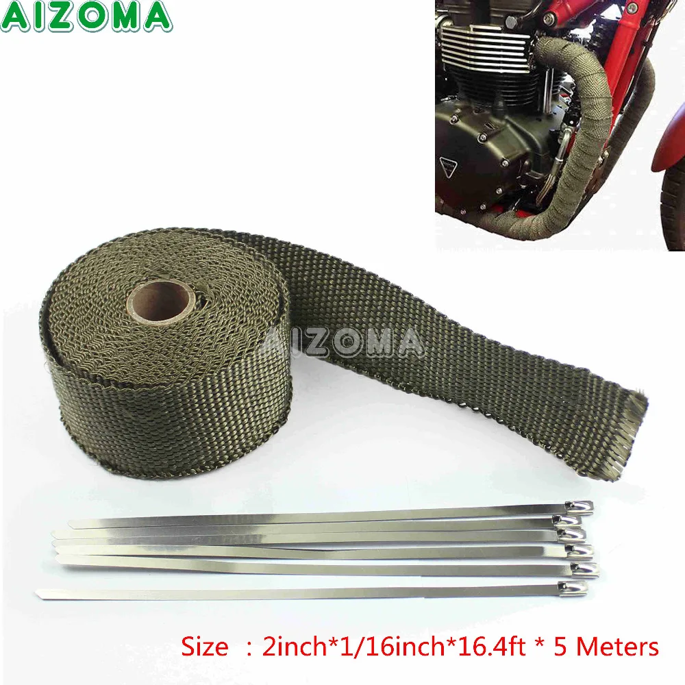 Motorcycle 1600F Exhaust Heat Wrap Tape Titanium Universal 2inch*1/16inch*16.4ft*5 Meters Protection Header Heat Warps Roll
Motorcycle 1600F Exhaust Heat Wrap Tape Titanium Universal 2inch*1/16inch*16.4ft*5 Meters Protection Header Heat Warps Roll