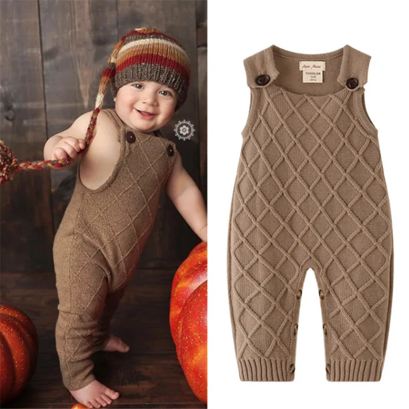 2019 Newborn Baby Knit Overalls Strap Romper Toddler Girl Boys Knitted Clothes Sleeveless Baby Winter Clothes
2019 Newborn Baby Knit Overalls Strap Romper Toddler Girl Boys Knitted Clothes Sleeveless Baby Winter Clothes