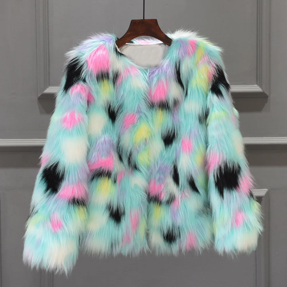 Furry Fur Coat Women Fluffy Warm Long Sleeve Gradient Color Outerwear Autumn Winter Coat Jacket Hairy Collarless Overcoat
Furry Fur Coat Women Fluffy Warm Long Sleeve Gradient Color Outerwear Autumn Winter Coat Jacket Hairy Collarless Overcoat