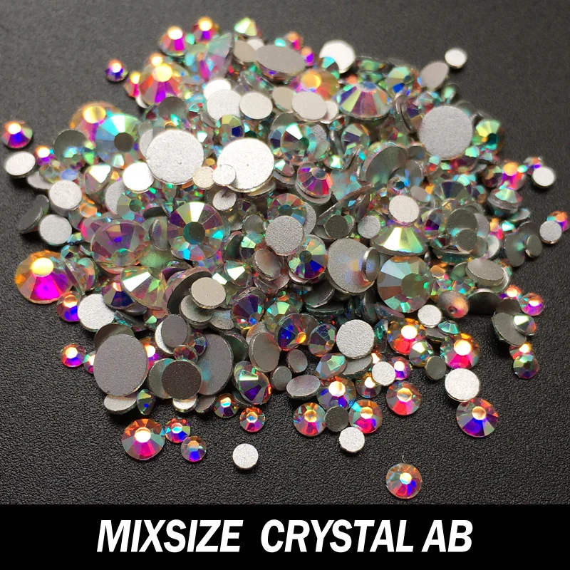 CrystalAB 6 Size Mixed NonHotfix silver base Rhinestone SS6/8/10/12/16/20 1500pcs/lot use for Nail art free shipping
CrystalAB 6 Size Mixed NonHotfix silver base Rhinestone SS6/8/10/12/16/20 1500pcs/lot use for Nail art free shipping