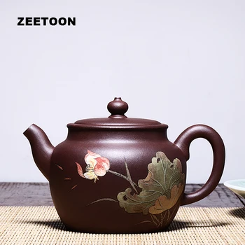 350cc Authentic Yixing Teapot Hand Painted Lotus Pot Health Care Purple Clay Chinese Tea Set Zisha Kettle Creative Home Decor
350cc Authentic Yixing Teapot Hand Painted Lotus Pot Health Care Purple Clay Chinese Tea Set Zisha Kettle Creative Home Decor
