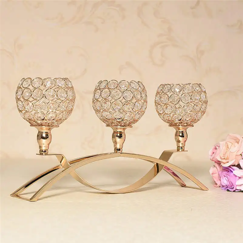 Home Decoration Crystal Candle Holders with 3 Arms Candelabra for Wedding Dining Coffee Table Decorative Centerpiece
Home Decoration Crystal Candle Holders with 3 Arms Candelabra for Wedding Dining Coffee Table Decorative Centerpiece