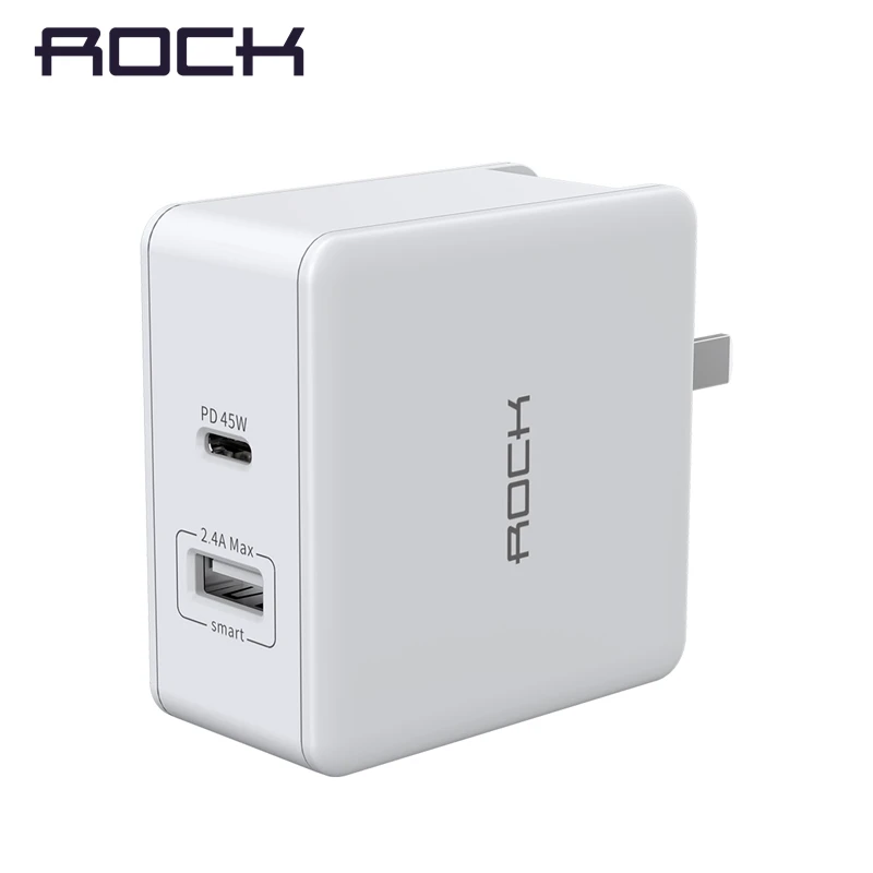 ROCK PD 45W Wall Quick Charge USB Charger US Plug for iPhone Dual 2.4A with Type C USB PD Fast Travel Phone Charger For Matebook
ROCK PD 45W Wall Quick Charge USB Charger US Plug for iPhone Dual 2.4A with Type C USB PD Fast Travel Phone Charger For Matebook