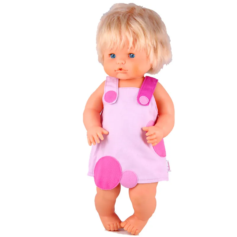 Одежда для кукол размер 41 см Nenuco Doll y su Hermanita Ropa большая круглая заплатка платье на