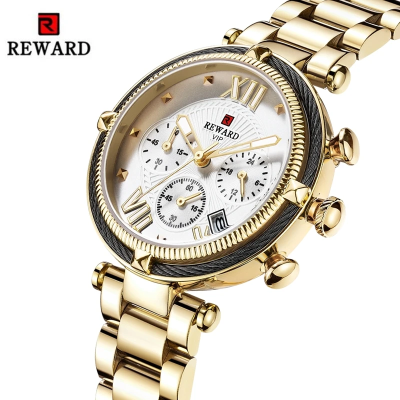 REWARD Brand Women Luxury Gold Watch Chronograph Sport Fashion Women's Watches Auto Date Ladies Watch Women Clock reloj mujer
REWARD Brand Women Luxury Gold Watch Chronograph Sport Fashion Women's Watches Auto Date Ladies Watch Women Clock reloj mujer