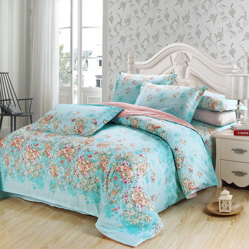Floral Princess style Bedding Sets wedding blue Bed Linen Bedclothes 4pcs Duvet Cover quilt cover Bed Sheet Pillow cases
Floral Princess style Bedding Sets wedding blue Bed Linen Bedclothes 4pcs Duvet Cover quilt cover Bed Sheet Pillow cases