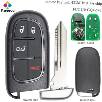 KEYECU Replacement Remote Control Car Key With 3 1/ 4 Buttons & 433MHz & 4A Chip - FOB for Jeep Cherokee 2014-2019 FCC: GQ4-54T
KEYECU Replacement Remote Control Car Key With 3 1/ 4 Buttons & 433MHz & 4A Chip - FOB for Jeep Cherokee 2014-2019 FCC: GQ4-54T