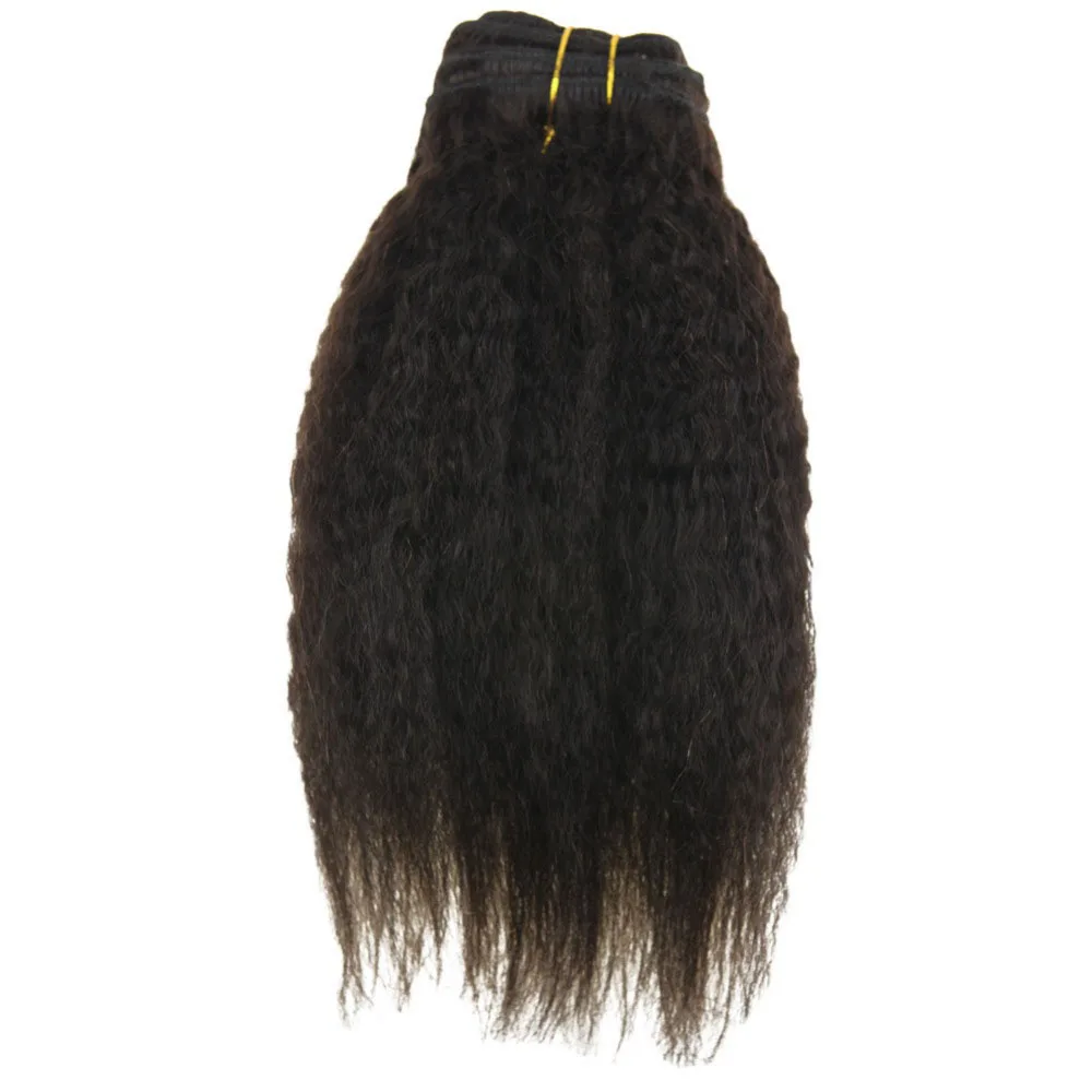 Moresoo Kinky Straight Clip In Human Hair Extensions 100% Brazilian Machine Remy Hair 7Pieces 100Gram Natural Black #1B
Moresoo Kinky Straight Clip In Human Hair Extensions 100% Brazilian Machine Remy Hair 7Pieces 100Gram Natural Black #1B