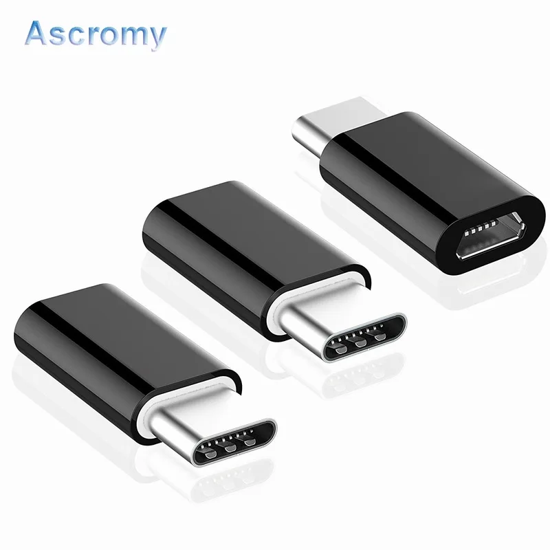 Фото Ascromy 3 шт. адаптер типа C Micro USB для зарядный кабель 1 Для ChromeBook Pixel - купить