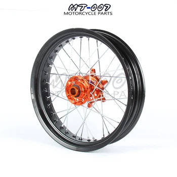 3.5*17" Supermotard Front Wheels Orange Hub Black Rim For SXF EXC-R XC-F SX EXC 300 450 125 250 350 530 2003-2017 2008 2007
3.5*17" Supermotard Front Wheels Orange Hub Black Rim For SXF EXC-R XC-F SX EXC 300 450 125 250 350 530 2003-2017 2008 2007