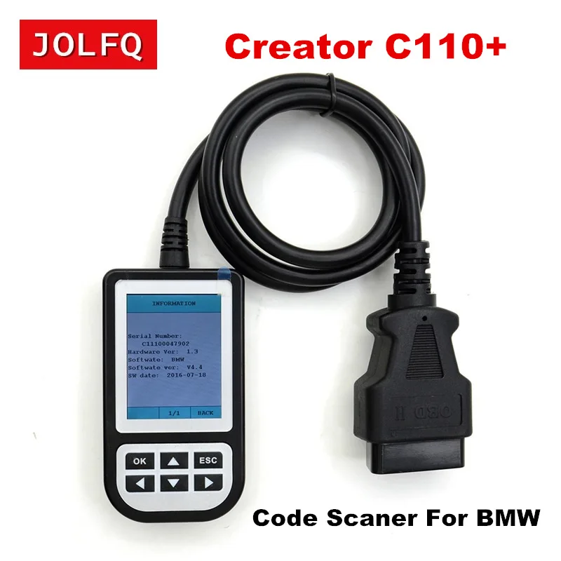 2018 создатель C110 Плюс сканер штрих-кода + для BMW E46/E36 E90/E60 V4.3 OBD2 код ридер