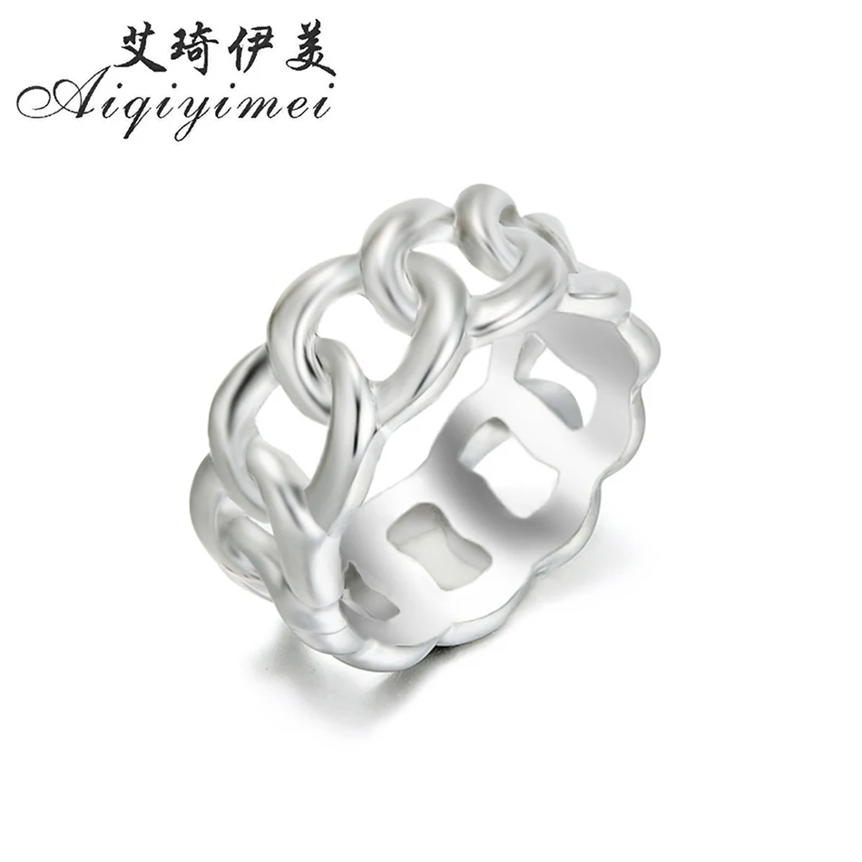 AIQIYIMEI Fashion Twisted chain Shape Rings for women 2016 High Quality White K Color Alloy Female Rings Jewelry Bijoux Gift
AIQIYIMEI Fashion Twisted chain Shape Rings for women 2016 High Quality White K Color Alloy Female Rings Jewelry Bijoux Gift