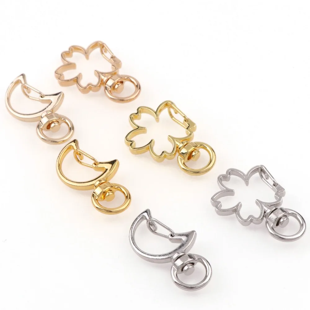 5pc Gold White K KC Gold Heart Keychain Bag Charm Key Ring Cherry Blossoms Moon Key Hook For DIY Keychains Jewelry Accessories
5pc Gold White K KC Gold Heart Keychain Bag Charm Key Ring Cherry Blossoms Moon Key Hook For DIY Keychains Jewelry Accessories