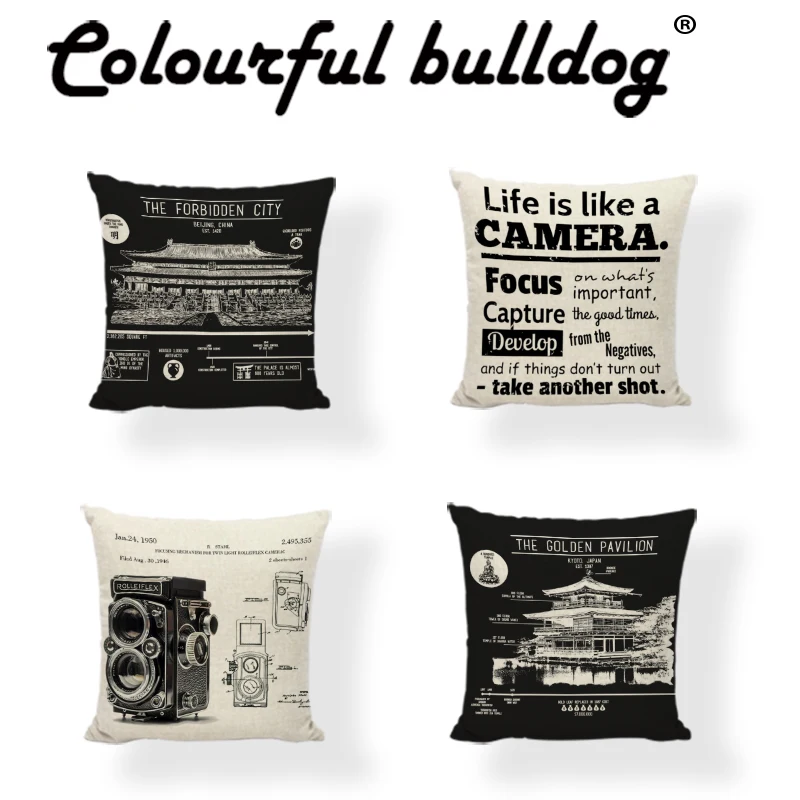 Chinese Style Cushion Cover 43*43 cm Retro Architecture Vintage Camera Pattern Cotton Linen Material Office Home Pillow Case
Chinese Style Cushion Cover 43*43 cm Retro Architecture Vintage Camera Pattern Cotton Linen Material Office Home Pillow Case
