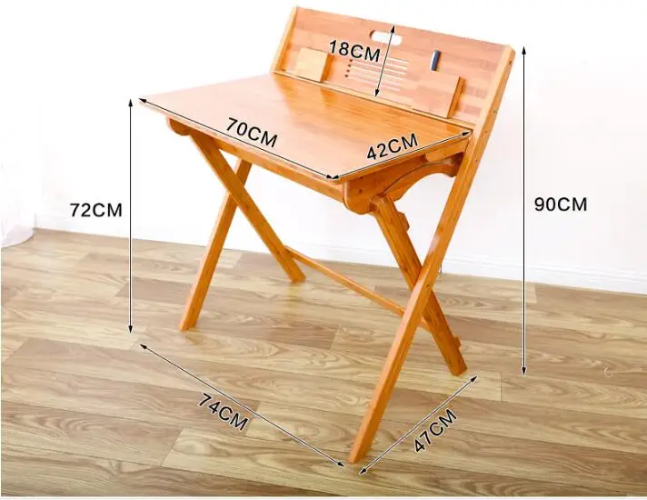 For Children Folding Study Table Portable Bamboo Writing Desk