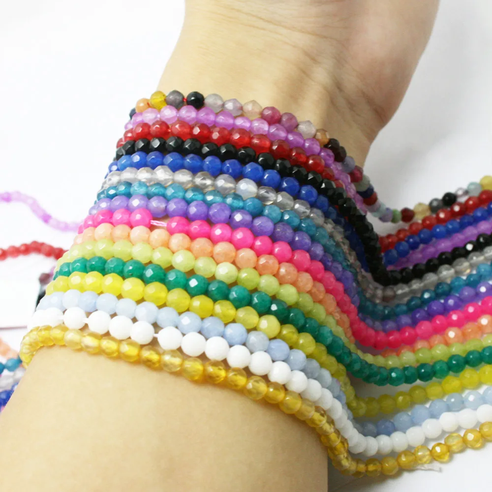 NiceBeads (85Pcs/Strand=1Lot) Fashion Natural Dyed Stone 4MM Faceted Round Loose Beads For DIY charms Jewelry
NiceBeads (85Pcs/Strand=1Lot) Fashion Natural Dyed Stone 4MM Faceted Round Loose Beads For DIY charms Jewelry