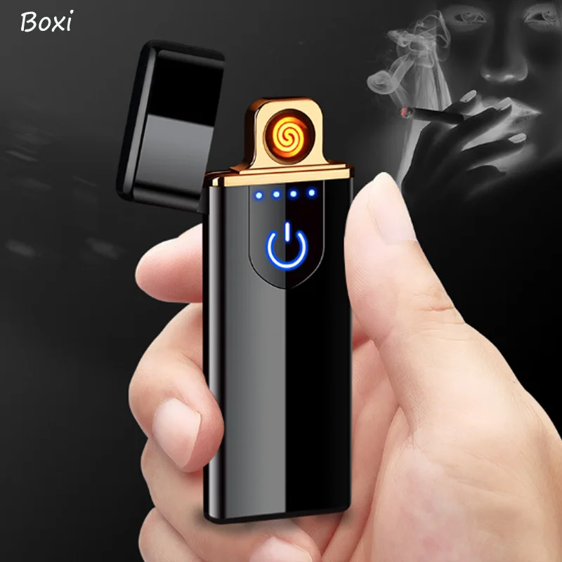 Boxi New Creative Electric Lighter Fingerprint Touch Induction USB Charging Lighter Custom Thin Windproof Lighters Men Gift
Boxi New Creative Electric Lighter Fingerprint Touch Induction USB Charging Lighter Custom Thin Windproof Lighters Men Gift