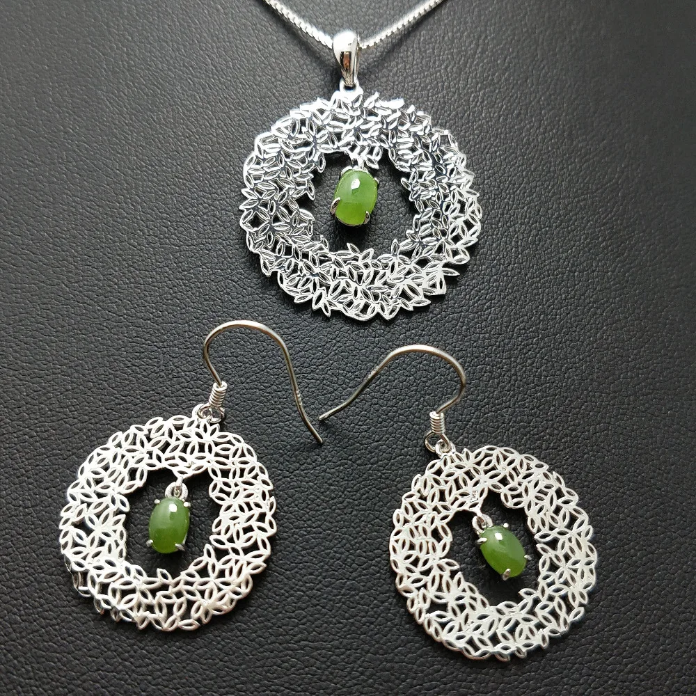 FLZB, Fine Jewelry 925 Sterling Silver Jewelry Set Natural Jasper Gem with Gold Plated Gift for Women Earrings/Pendant/Necklace
FLZB, Fine Jewelry 925 Sterling Silver Jewelry Set Natural Jasper Gem with Gold Plated Gift for Women Earrings/Pendant/Necklace