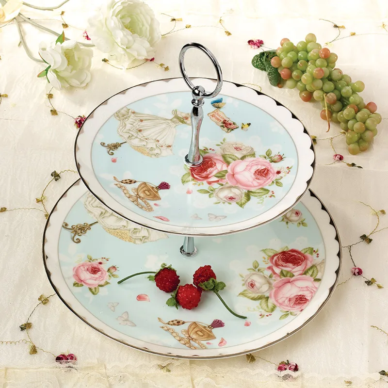 Youth Style Platinum Ceramic Bone China Afternoon Tea Pastry Plate Double Layer Fruit Cake Tray Floral Pattern Dish Shelf Gifts
Youth Style Platinum Ceramic Bone China Afternoon Tea Pastry Plate Double Layer Fruit Cake Tray Floral Pattern Dish Shelf Gifts