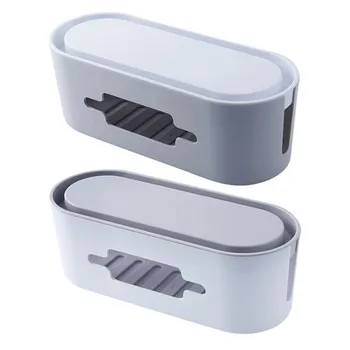 Cable Storage Box Organizer Container with Phone Holder for Small Power Strips, Surge Protector, USB Hubs, Protectors, Chargers
Cable Storage Box Organizer Container with Phone Holder for Small Power Strips, Surge Protector, USB Hubs, Protectors, Chargers