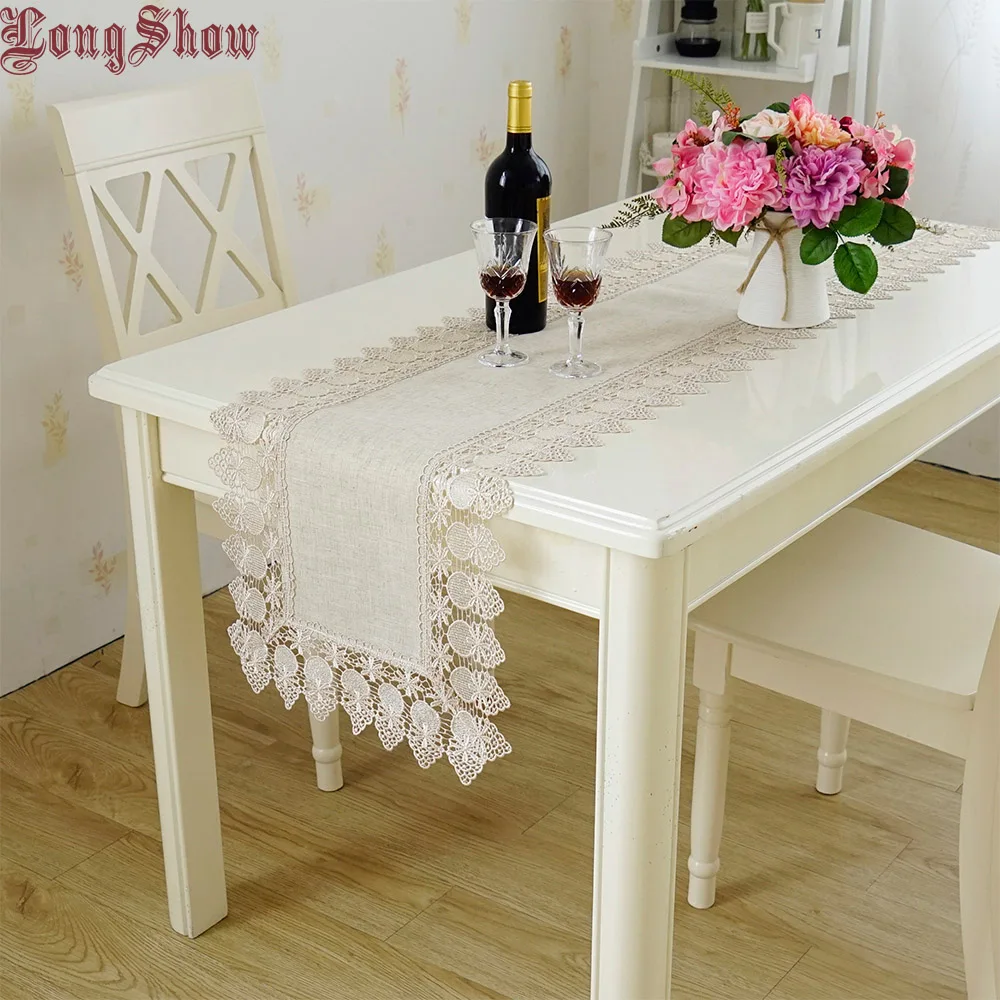 LongShow Vintage Elegant 40x180cm 40x220cm Embroidered TOMATO Lace Trim Burlap Linen Table Runner
LongShow Vintage Elegant 40x180cm 40x220cm Embroidered TOMATO Lace Trim Burlap Linen Table Runner