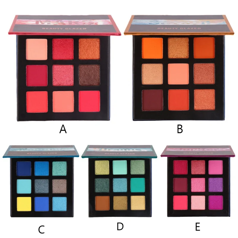 

Beauty Glazed 9 Color Makeup Eyeshadow Pallete Makeup brushes Make up Palette Shimmer Pigmented Eye Shadow Palette maquillage