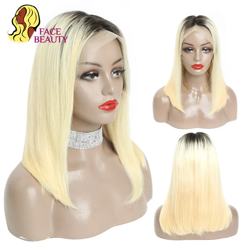 Facebeauty 1B 613 Ombre Blonde Brazilian Straight Bob Wigs Human Hair Remy 13x6 Pre Plucked Lace Front Bob Wigs for Black Women
Facebeauty 1B 613 Ombre Blonde Brazilian Straight Bob Wigs Human Hair Remy 13x6 Pre Plucked Lace Front Bob Wigs for Black Women