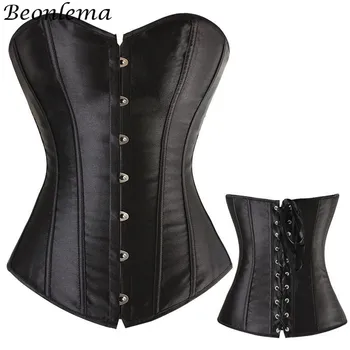 Beonlema Satin Corset Overbust Bustier Corselet Sexy Clothing Sweet White Korse Purple Tight Lacing Up Female Wedding Lingerie
Beonlema Satin Corset Overbust Bustier Corselet Sexy Clothing Sweet White Korse Purple Tight Lacing Up Female Wedding Lingerie