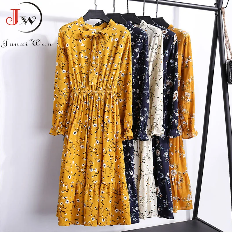Summer Chiffon Dress Women Elegant Vintage Dress Floral Print Autumn Long Sleeve Casual Slim Vestidos Clothing Plus Size
Summer Chiffon Dress Women Elegant Vintage Dress Floral Print Autumn Long Sleeve Casual Slim Vestidos Clothing Plus Size