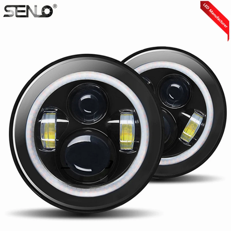 For Jeep Wrangler JK LED Headlight 60w 7 Inch LED Headlight High Low Beam Angel Eye DRL White Turn Signal Auto 4x4 Accessories
For Jeep Wrangler JK LED Headlight 60w 7 Inch LED Headlight High Low Beam Angel Eye DRL White Turn Signal Auto 4x4 Accessories