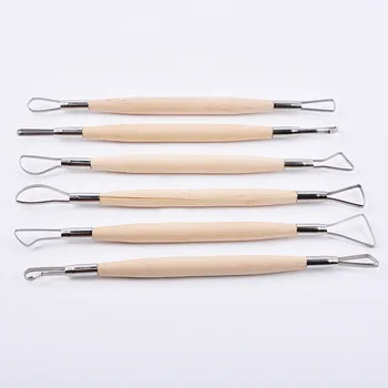 6 pcs set stainless steel double head band steel wire wooden rod handle clay sculpture knife clay tools Painting Materials Art
6 pcs set stainless steel double head band steel wire wooden rod handle clay sculpture knife clay tools Painting Materials Art